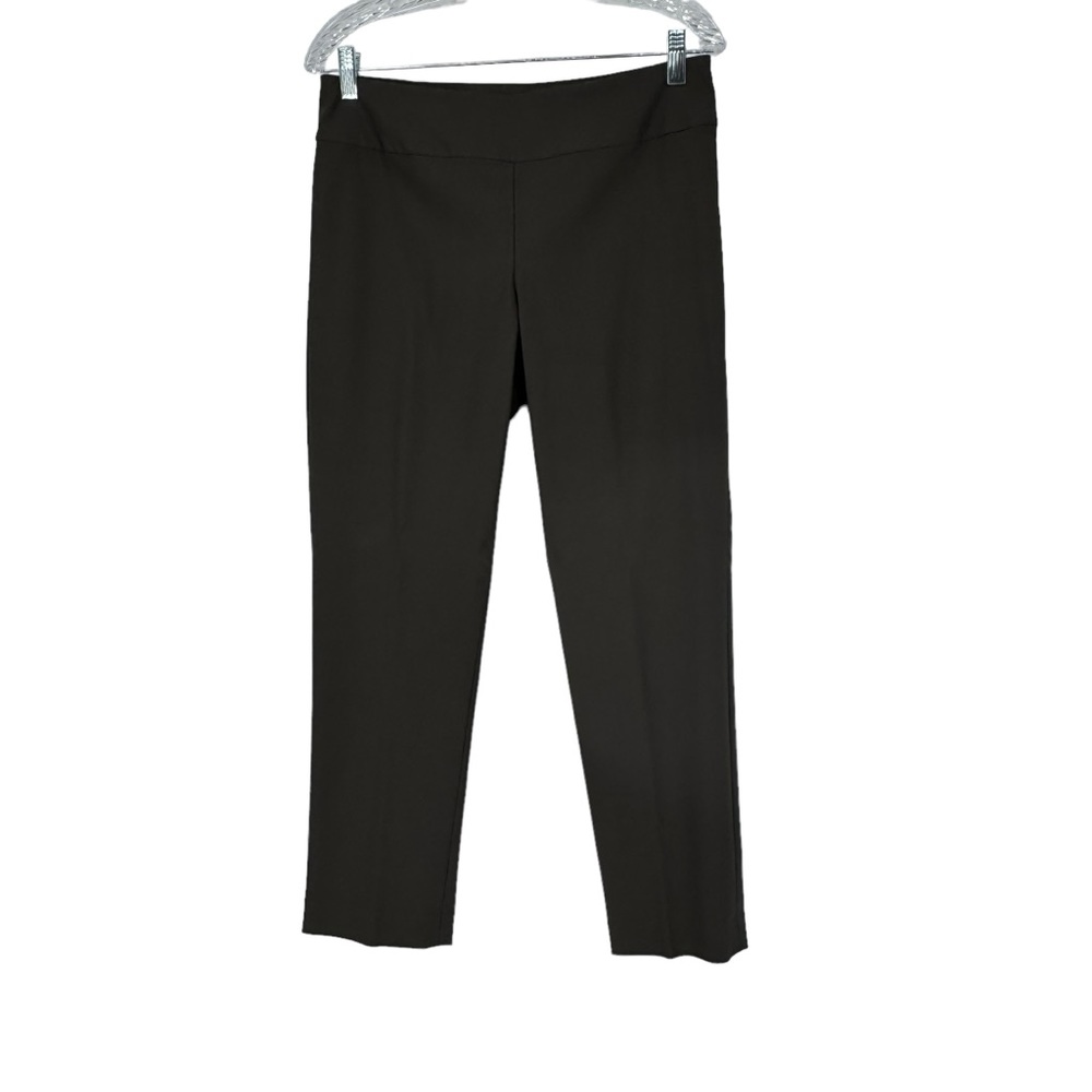 Nic + Zoe Size 10 Petite Brown Rayon/Nylon/Spandex Pull-On Pants